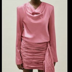 H&M Runway Collection Draped Silk Blouse